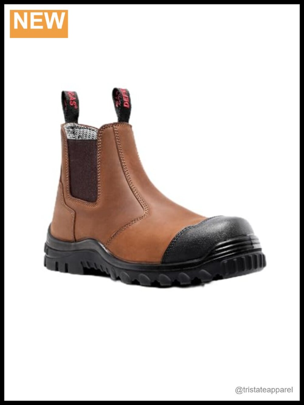Men's 6" Slip-On Composite Toe Work Boots Slip & Oil Resistant
